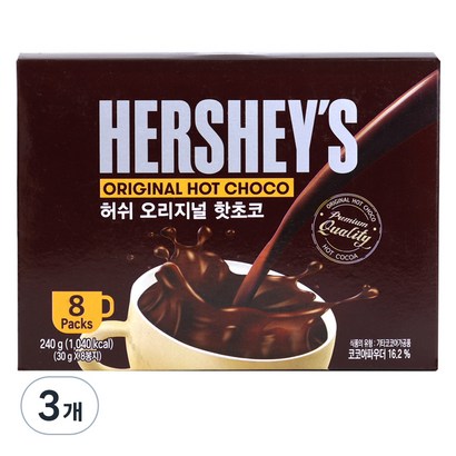 허쉬 오리지널 핫초코, 30g, 8개입, 3개