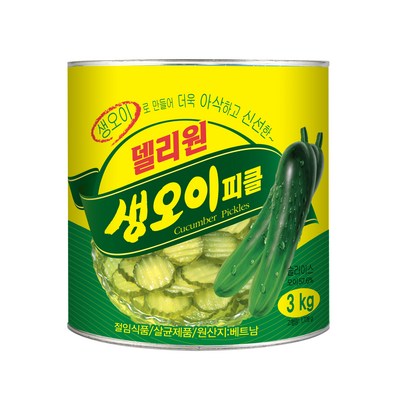 델리원 생 오이피클, 3kg, 1개