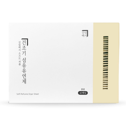 살림백서 소프트 퍼퓸 건조기 드라이 시트 섬유유연제 블랑