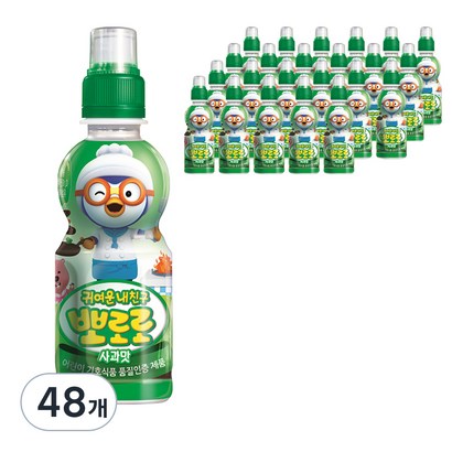 팔도 뽀로로 사과맛 어린이음료 235ml, 48개