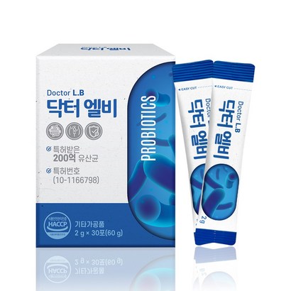[]닥터엘비 5세대 특허 유산균 파라바이오틱스 사균체 30포 1개월분