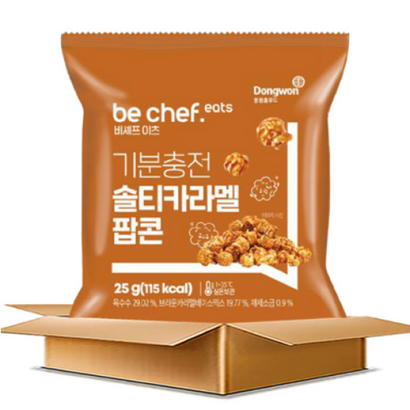 비셰프이츠 기분충전 솔티카라멜 팝콘, 25g, 80개