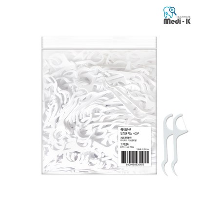 [메디케이] 국내생산 일회용 치실 벌크  / 케이스 / 대용량 치실