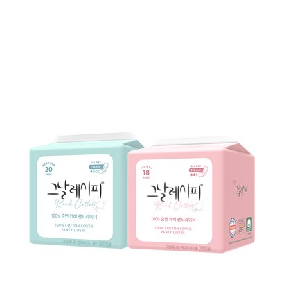 [디레시피] 그날레시피  순면 팬티라이너 일반 20매입 롱 18매입