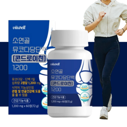 소유래 소연골 뮤코다당단백 콘드로이친 1200 60정, 2개