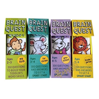 [콕서점] 브레인 퀘스트 4종 영어 퀴즈카드 Brain Quest 음원제공