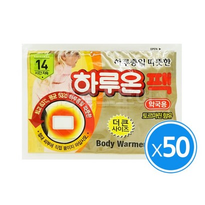 지엘 하루온 더큰사이즈 붙이는 핫 1매입x50개 리뷰후기