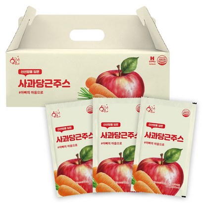 황금이네 사과당근주스 1박스(30포), 100ml, 30개