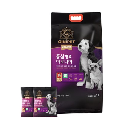 ㄴㄴ지니펫 전연령 홍삼 앤 아로니아 함유 유기농 반려견 사료6키로 리뷰후기