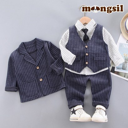 몽실이 핀스트라이프 정장 4pcs 세트