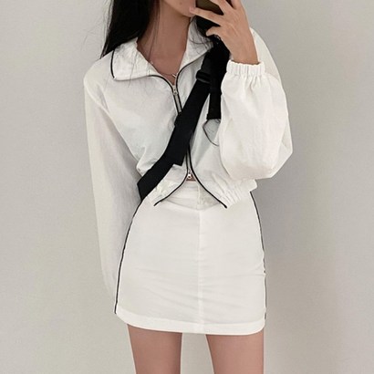 [레티고] 데일리 집업 점퍼 스커트