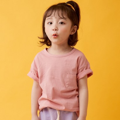 [바오밥나무] 포켓싱글 티셔츠 핑크 리뷰후기