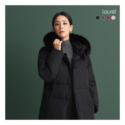 [라우렐] ○ 사가폭스 카라 구스다운 코트