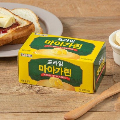 파스퇴르 식물성 프라임 마아가린 450g (트랜스지방 0g 아이스박스포장), 20개