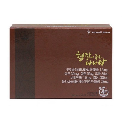 비타민하우스 혈당에 좋은 바나바 120정