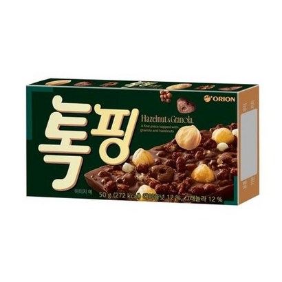 오리온 톡핑 헤이즐넛 앤 그래놀라 초콜릿