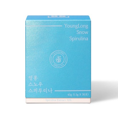 영롱 스노우 스피루리나 옥내배양 고순도 국내산 블루 피코시아닌 스피룰리나 엽록소 분말 가루 제품  1개 - 스피루리나 리뷰후기