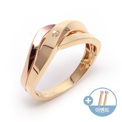 [비앤비골드]14K 반지 웨이브 라인 남성반지 NC8224