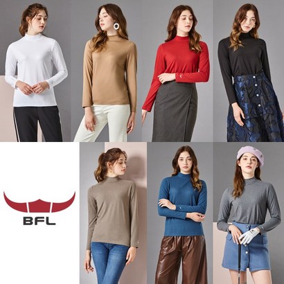 [한장당 5700원꼴] BF 갓성비 여성 촉감 좋은 피치 기모 반목티셔츠 7장/ 소프트기모/부드러운 촉감/기본충족템 / 39900원/부모님선물