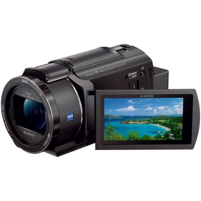 소니 4K 캠코더 핸디캠 FDR-AX45A 블랙 B 내부 메모리 20x 광학 줌 공간 광학 이미지 안정화 FDR-AX45A B