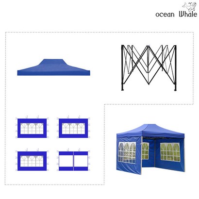 오션웨일 접이식 야외 천막 3x2 ABD-창문형  주차 행사용 포장마차 캐노피 천막
