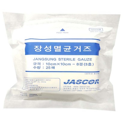 [JASCOR] 멸균거즈 X - 8겹 25매 1포