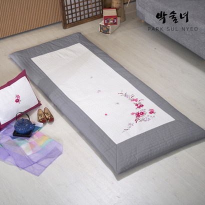 [박술녀] 자수광목 도톰한 요세트/보료/매트  싱글