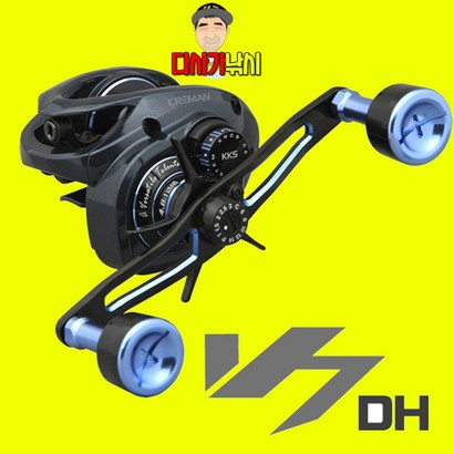 다사가 크레만 브이세븐-V7 DH 더블핸들 베이트릴 쭈꾸미 광어 11kg 낚시수건, 6.6:1, DA우핸들