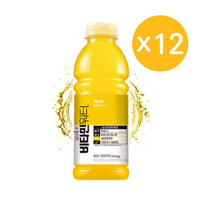 글라소비타민워터 비타민워터 에너지, 500ml, 12개