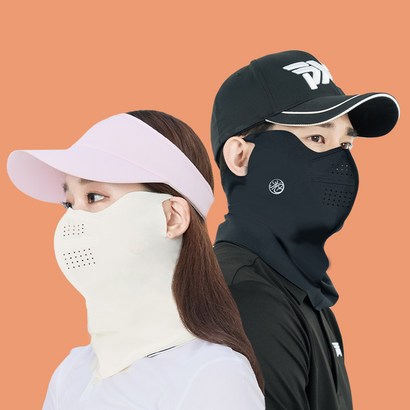 [피부과 개발] 모델로 골프마스크 자외선차단 여성 자전거 등산 마스크