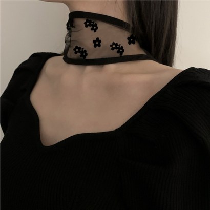 나나상점 시스루 레이스 스카프 3tye