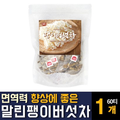 팽이버섯차 국내산 말린 물대신 마시는 카페인없는 무 디카페인 따뜻한차 다이 어트 버섯키토산 리놀산 효능 추천 삼각티백