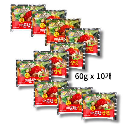 칼칼하고 깊은 진 매운탕 양념 일회용 개별포장, 10개, 60g