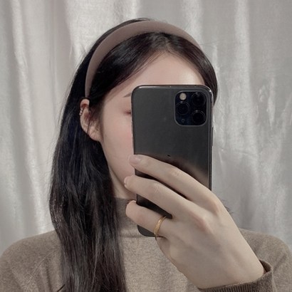 [] 심플 벨벳 볼륨 쿠션 스폰지 도톰 헤어밴드 머리띠 9컬러