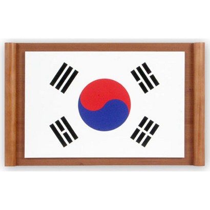 [정부권장형 채택] 신원액자 좌우보필 족자형 태극기 중