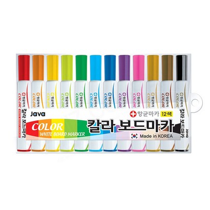 [모드니즈]자바 항균 칼라 보드마카 12색 리뷰후기