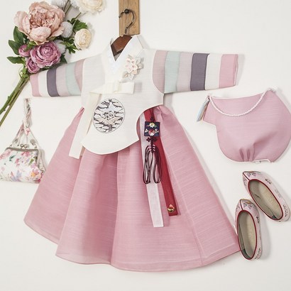 루아랑 청담 색동당의 -아이보리 연분홍 (백일~15호)