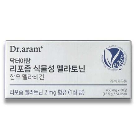 닥터아람 리포좀 식물성 멜라토닌 함유 멜라비건 30p, 1개, 30정