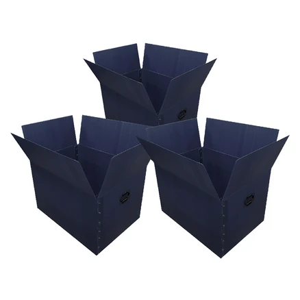 광동 손베임 방지 이사박스, 네이비, 3개