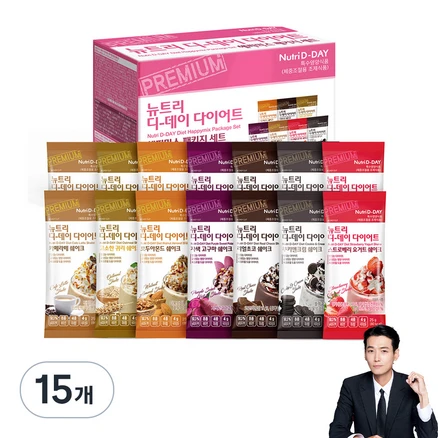 뉴트리디데이 다이어트 쉐이크 해피믹스, 350g, 15개