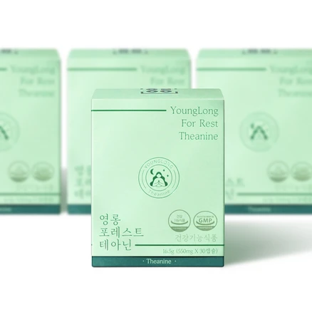 영롱 포레스트 테아닌 3+1, 30정, 4개