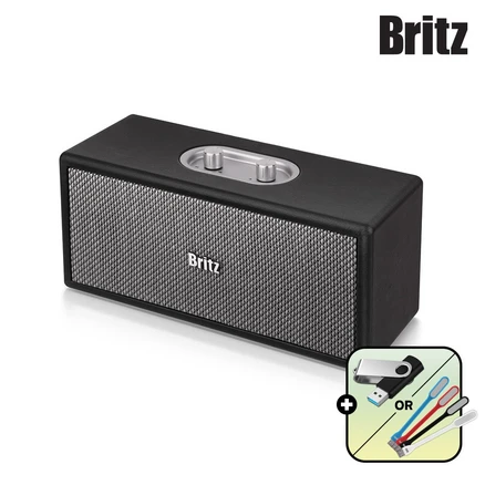 브리츠 BZ-TX11 무선 블루투스 스피커 휴대용 레트로 미니 스피커, 블랙