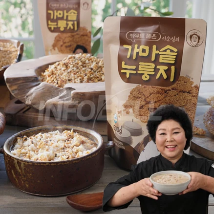 이순실 카무트품은 가마솥 누룽지 이북식 가마치 식사대용 간편식 끓여먹는 누릉지, 3개, 500g
