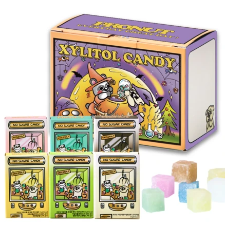 화이트데이 프로넛 무설탕 자일리톨 캔디 6가지맛 사탕 세트 마녀 패키지, 180g, 1세트