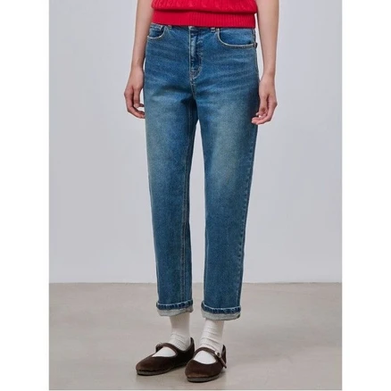 빈폴레이디스 Essential 배기핏 데님 팬츠 네이비 BF4821E06R 400868