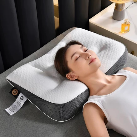 로젤라 편안한 메모리 목베개 깊은 수면 베개, 1개, 흑백