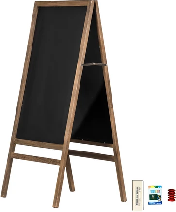 세우는간판 A형 양면 입간판 + 지우개 + 분필 12p + 자석 5p Tm_Deco, 브라운, 1세트