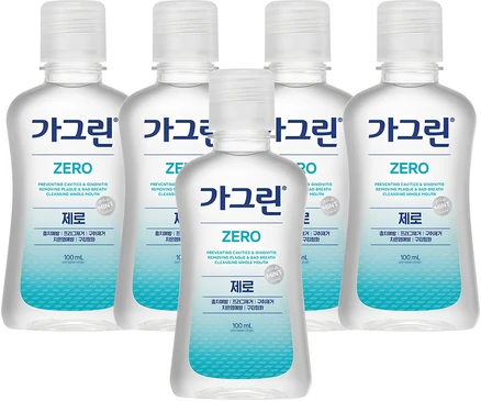 가그린 제로 구강청결제, 100ml, 5개