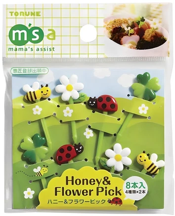 토루네 허니 앤 플라워 픽 이쑤시개, 8개입, 1세트