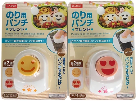 다이소 스마일 하트 김펀치 2종 세트, 혼합색상, 1세트
